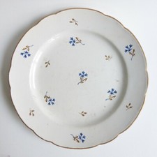 Faïence de Saint Clément ou de l'Est - Assiette décor au barbeau - XVIII / XIXe