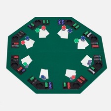 Tapis De Table De Poker Pliable En Bois Pour Texas Hold'em, Idéal Pour