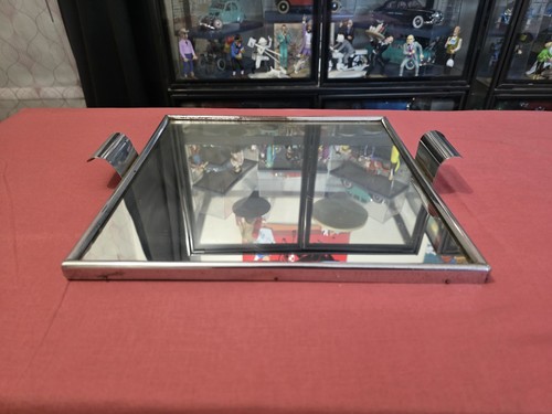 Ancien plateau miroir - , carré