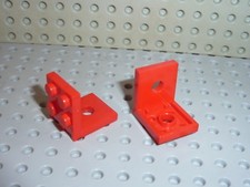 2 x LEGO Red Bracket ref 3956
