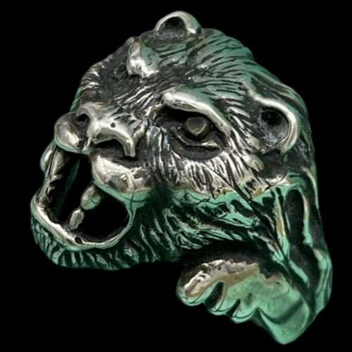 Bague homme tête lion - de,