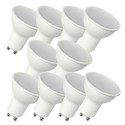 10 Ampoules LED GU10 dimmable 480 Lumens Blanc Neutre 4000K, 6 Watts Compatible 