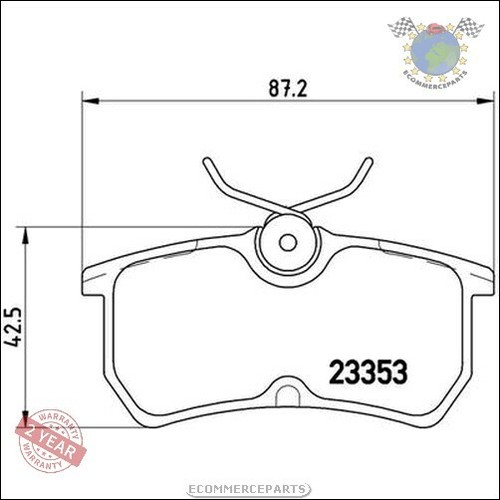 Kit plaquettes brembo arrière - plaquettes,