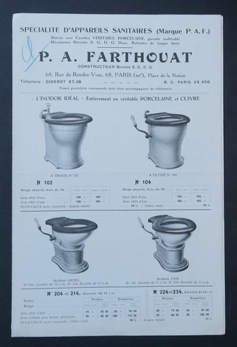 Catalogue appareil sanitaire