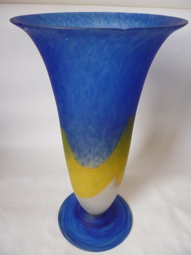 Vase pate verre bicolore - de,