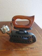 Fer à Repasser Ancien  19 ème (rare)  à  Alcool   15,5X16X6  Poignée Bois  TBE