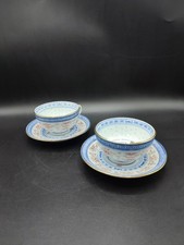 2 tasses à café et soucoupes, Porcelaine chinoise