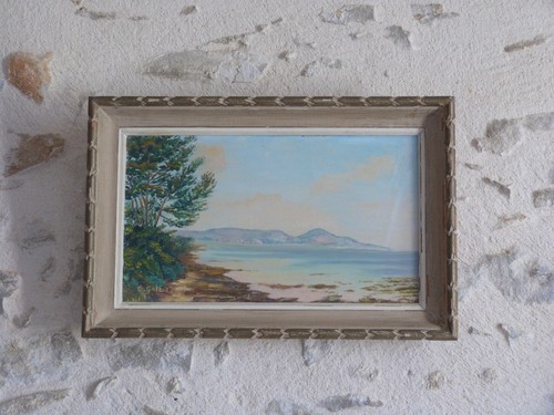 Tableau cadre bois peinture - tableau,