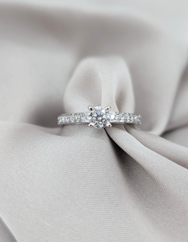 Bague blanc solitaire - bague,