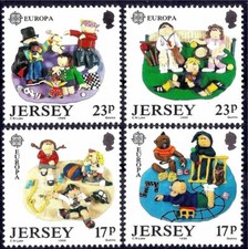 Jersey 1989 Enfants jouets Ours Poupées Clown Échecs Lapin Cricket Rugby