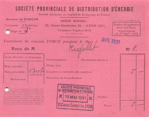 Facture 1931 societe - facture,