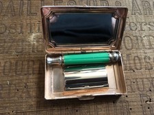 rasoir ancien rare FLYING EAGLE antique razor + boite box dispenser miroir