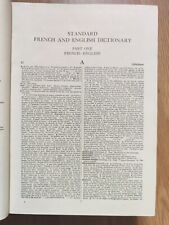 ? 1944 HARRAP'S STANDARD FRENCH and ENGLISH DICTIONARY  dictionnaire Anglais