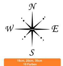 Autocollant boussole étoile