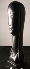 Austin Prod Mid-Century Girl Bust Stylized after Amedeo Modigliani 11"