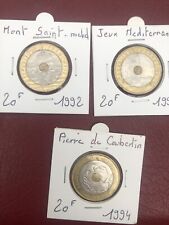 QUALITE SUPERBE : COLLECTION DES 3 PIÈCES DE 20 FRS COMMÉMORATIVES  Différentes