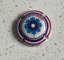 capsule de champagne MIGNON Pierre 100 ans LE BLEUET 2 séries  de cercle bleu bl