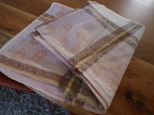 Nappe vintage damassé tons - damassé,