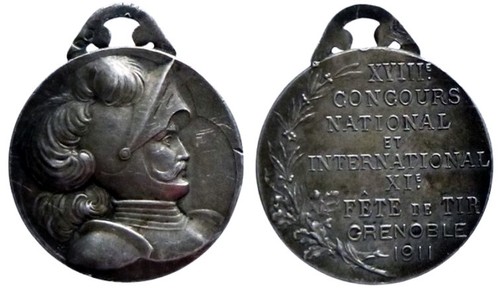 Médaille argent tir - médaille,