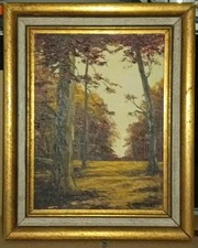 Tableau signé.  Paysage d'automne.  Peinture huile sur toile JOSEPH HEYMANS ?