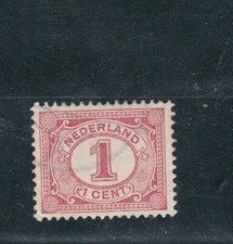 L5131 PAYS-BAS TIMBRE N° Y&T 51 de 1913  " 1  Cent rouge " Oblitéré