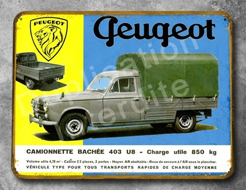 Plaque metal vintage - , peugeot