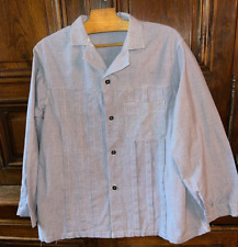 Ancienne veste chemise travail  de garçon boucher Bragard Vosges N° 2