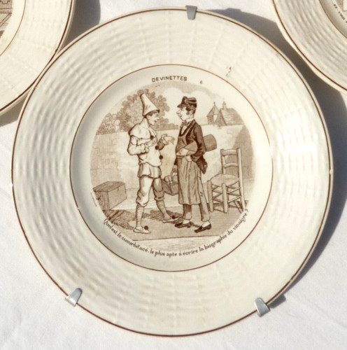 Assiette ancienne digoin - assiette,