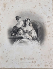 Lithographie 1836 romantique 