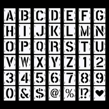 42 Pièces Pochoir Lettre