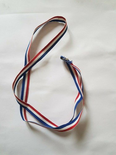 Ruban médaille bleu blanc - ruban,