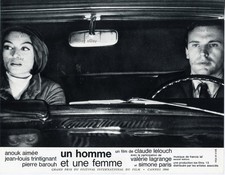 *Aymé Trintignant Une homme et une femme Lelouch Photo exploit papier vint