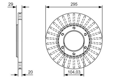 Disque frein ventilé 0 - 2x,