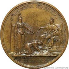 R9170 Rare Medal Spain 2nd Known Louis XIV Prise Barcelona 1712 Only 1 Museum