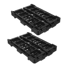  2 Pcs Panier Rangement Pliable Paniers De Plastique Conteneurs Pliables