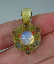 bijou vintage pendentif émaillé émail Limoges Jacqueline Bobin pièce unique