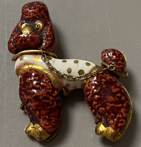 Vintage caniche broche sergyve - broche,