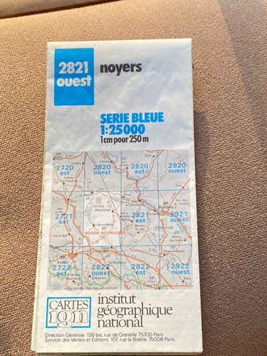 Carte ign série bleue noyers - ign,