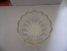 coupelle forme saint jacques en verre BE + deux portes bougies en verre BE