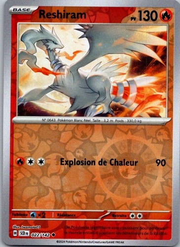 Carte pokémon reshiram - pokémon,