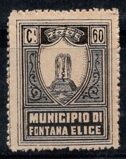 Fontaine Elice - Neuf ** 100% Italie fiscal 60 cents, Hôtel de ville, Noir