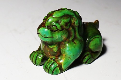 Japan antique shishi leo ojime - leo,