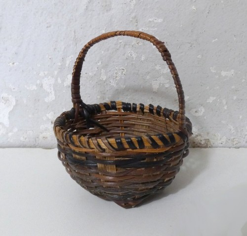 Ancien petit panier rotin - panier,