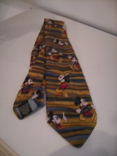 Cravate vintage Mickey en 100 % soie de marque Disney "The Rack"