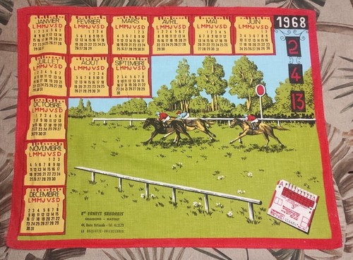 Vintage torchon calendrier - vintage,