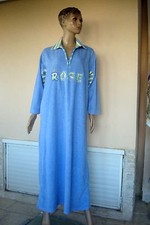 ROBE DE CHAMBRE POLAIRE LONGUE ORIGINALE BLEU LAVANDE/VERT ANIS T  42 /44 NEUVE