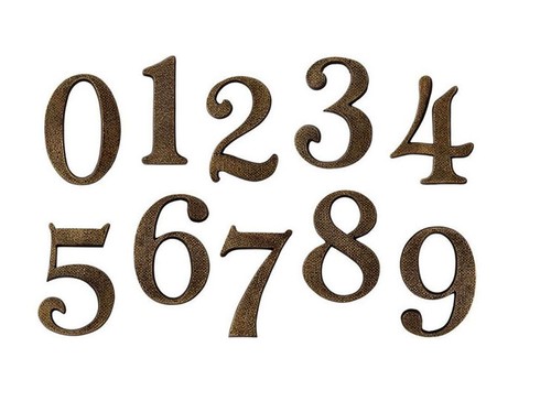Numéro maison laiton - en,