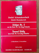 Shostakovich - second waltz from jazz orchestra for 2 accordions sheet music