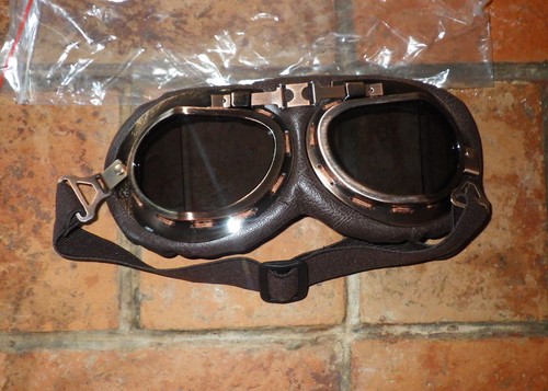Lunette bronze moto casque - lunette,