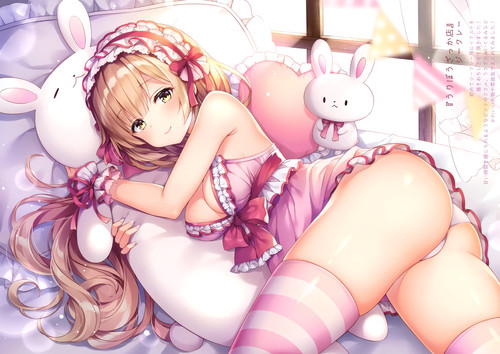 Anime girls thighhighs baby